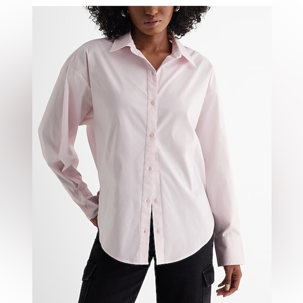 Express Light Pink Button Down Shirt